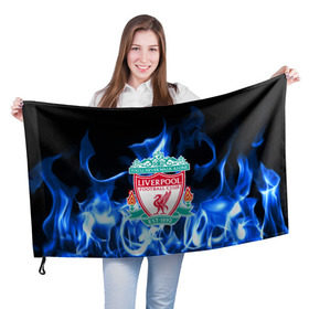 Флаг 3D с принтом LIVERPOOL в Петрозаводске, 100% полиэстер | плотность ткани — 95 г/м2, размер — 67 х 109 см. Принт наносится с одной стороны | fc | football | footer | liverpool | soccer | socker | sport | огонь | пламя | спорт | футбол | футбольный клуб