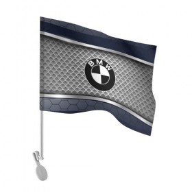 Флаг для автомобиля с принтом BMW SPORT в Петрозаводске, 100% полиэстер | Размер: 30*21 см | auto | bmw | car | авто | автомобиль | бмв | машина