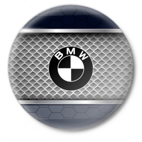 Значок с принтом BMW SPORT в Петрозаводске,  металл | круглая форма, металлическая застежка в виде булавки | Тематика изображения на принте: auto | bmw | car | авто | автомобиль | бмв | машина