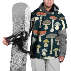 Накидка на куртку 3D с принтом Загадочный лес в Петрозаводске, 100% полиэстер |  | грибы | паттерн