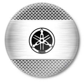 Значок с принтом YAMAHA SPORT в Петрозаводске,  металл | круглая форма, металлическая застежка в виде булавки | 