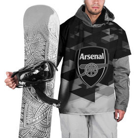 Накидка на куртку 3D с принтом FC Arsenal sport geometry 2018 в Петрозаводске, 100% полиэстер |  | 