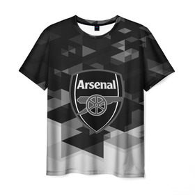 Мужская футболка 3D с принтом FC Arsenal sport geometry 2018 в Петрозаводске, 100% полиэфир | прямой крой, круглый вырез горловины, длина до линии бедер | 