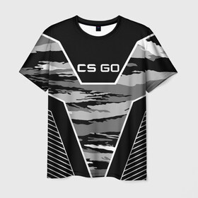 Мужская футболка 3D с принтом CS:GO в Петрозаводске, 100% полиэфир | прямой крой, круглый вырез горловины, длина до линии бедер | counter | cs | cs go | cs:go | csgo | go | strike | контер страйк | контра | кс го | ксго | спецназ | террористы