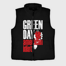 Мужской жилет утепленный 3D с принтом Green Day American Idiot в Петрозаводске,  |  | green day | punk rock | билли джо армстронг | панк рок