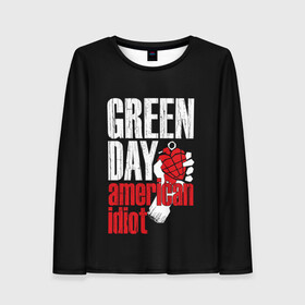 Женский лонгслив 3D с принтом Green Day American Idiot в Петрозаводске, 100% полиэстер | длинные рукава, круглый вырез горловины, полуприлегающий силуэт | green day | punk rock | билли джо армстронг | панк рок