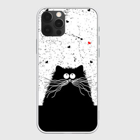 Чехол для iPhone 12 Pro Max с принтом Котик в Петрозаводске, Силикон |  | cats | kitty | кот | котик | сердечки cat | сердце