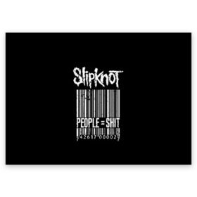 Поздравительная открытка с принтом Slipknot People в Петрозаводске, 100% бумага | плотность бумаги 280 г/м2, матовая, на обратной стороне линовка и место для марки
 | alternative | iowa | metal | nu | slipknot | slipnot | taylor | метал | слипкнот | слипнот