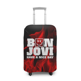 Чехол для чемодана 3D с принтом BON JOVI в Петрозаводске, 86% полиэфир, 14% спандекс | двустороннее нанесение принта, прорези для ручек и колес | bon jovi | альтернативный хип хоп | группа | инди поп | музыка | музыкальное произведение | ноты | регги | рок | синти поп