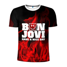 Мужская футболка 3D спортивная с принтом BON JOVI в Петрозаводске, 100% полиэстер с улучшенными характеристиками | приталенный силуэт, круглая горловина, широкие плечи, сужается к линии бедра | bon jovi | альтернативный хип хоп | группа | инди поп | музыка | музыкальное произведение | ноты | регги | рок | синти поп