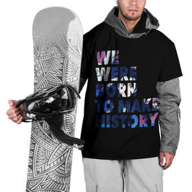 Накидка на куртку 3D с принтом We were born to make history в Петрозаводске, 100% полиэстер |  | Тематика изображения на принте: yuri on ice | юри на льду