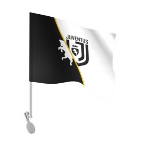 Флаг для автомобиля с принтом JUVENTUS FOOTBALL POINT в Петрозаводске, 100% полиэстер | Размер: 30*21 см | cr7 | juve | juventus | ronaldo | роналдо | спорт | футбол | ювентус