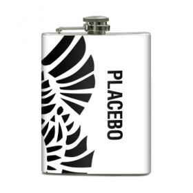 Фляга с принтом Placebo в Петрозаводске, металлический корпус | емкость 0,22 л, размер 125 х 94 мм. Виниловая наклейка запечатывается полностью | Тематика изображения на принте: placebo | альтернативный | инди | индирок | плацебо | рок