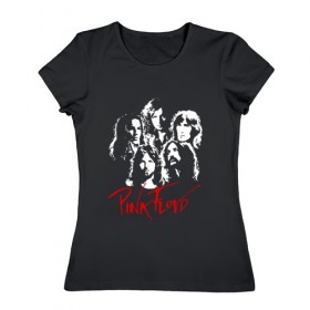 Женская футболка хлопок с принтом Pink Floyd в Петрозаводске, 100% хлопок | прямой крой, круглый вырез горловины, длина до линии бедер, слегка спущенное плечо | pink floyd | pinkfloyd | арт | артрок | группа | дэвид гилмор | пинк флойд | пинкфлойд | прогрессивный | психоделический | рок | сид барретт | симфонический | спэйс | эйсид | экспериментальный