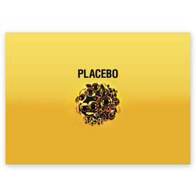 Поздравительная открытка с принтом Placebo в Петрозаводске, 100% бумага | плотность бумаги 280 г/м2, матовая, на обратной стороне линовка и место для марки
 | Тематика изображения на принте: placebo | альтернативный | инди | индирок | плацебо | рок
