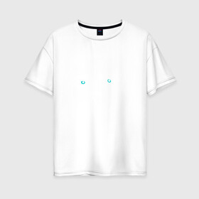 Женская футболка хлопок Oversize с принтом Ian Curtis в Петрозаводске, 100% хлопок | свободный крой, круглый ворот, спущенный рукав, длина до линии бедер
 | ian curtis | joy division | rock | unknown pleasures | иэн кёртис | рок