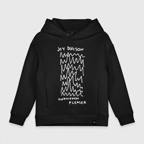 Детское худи Oversize хлопок с принтом Joy Division в Петрозаводске, френч-терри — 70% хлопок, 30% полиэстер. Мягкий теплый начес внутри —100% хлопок | боковые карманы, эластичные манжеты и нижняя кромка, капюшон на магнитной кнопке | ian curtis | joy division | rock | unknown pleasures | иэн кёртис | рок