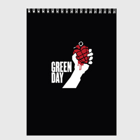 Скетчбук с принтом Green Day в Петрозаводске, 100% бумага
 | 48 листов, плотность листов — 100 г/м2, плотность картонной обложки — 250 г/м2. Листы скреплены сверху удобной пружинной спиралью | american idiot