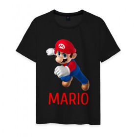 Мужская футболка хлопок с принтом Марио и Луиджи в Петрозаводске, 100% хлопок | прямой крой, круглый вырез горловины, длина до линии бедер, слегка спущенное плечо. | luigi | mario | луиджи | марио | нинтендо