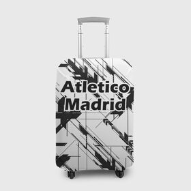 Чехол для чемодана 3D с принтом Атлетико Мадрид в Петрозаводске, 86% полиэфир, 14% спандекс | двустороннее нанесение принта, прорези для ручек и колес | атлетико мадрид