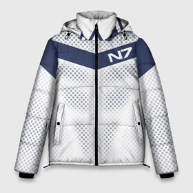 Мужская зимняя куртка 3D с принтом Mass Effect N7 в Петрозаводске, верх — 100% полиэстер; подкладка — 100% полиэстер; утеплитель — 100% полиэстер | длина ниже бедра, свободный силуэт Оверсайз. Есть воротник-стойка, отстегивающийся капюшон и ветрозащитная планка. 

Боковые карманы с листочкой на кнопках и внутренний карман на молнии. | Тематика изображения на принте: andromed | effect | n7 | альянс | ефект | игра | компьютерная | мас | масс | н7 | онлайн | программа | профессиональный военный код | сокрушитель n7 | фурия n7