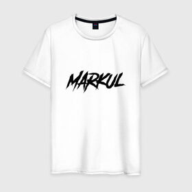 Мужская футболка хлопок с принтом Markul в Петрозаводске, 100% хлопок | прямой крой, круглый вырез горловины, длина до линии бедер, слегка спущенное плечо. | markul | маркул