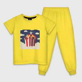 Детская пижама хлопок с принтом Markul в Петрозаводске, 100% хлопок |  брюки и футболка прямого кроя, без карманов, на брюках мягкая резинка на поясе и по низу штанин
 | markul | маркул