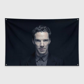 Флаг-баннер с принтом Cumberbatch в Петрозаводске, 100% полиэстер | размер 67 х 109 см, плотность ткани — 95 г/м2; по краям флага есть четыре люверса для крепления | benedict | cumberbatch | sherlock | бенедикт | камбербатч | шерлок