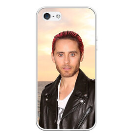 Чехол для iPhone 5/5S матовый с принтом Jared Leto в Петрозаводске, Силикон | Область печати: задняя сторона чехла, без боковых панелей | 30 seconds to mars | 30 секунд до марса | jared leto | джаред лето