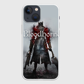 Чехол для iPhone 13 mini с принтом Bloodborne в Петрозаводске,  |  | bb | fromsoftware | vicar amelia | амелия | бладборн | викарий | души | охотники | пиратs | порождение крови | руны