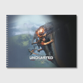 Альбом для рисования с принтом Uncharted в Петрозаводске, 100% бумага
 | матовая бумага, плотность 200 мг. | chloe | drake | elena | nathan | naughty dog | sully | анчартед | дрейк | натан | нейтан | ноти дог | пиратs | приключения | путь вора | салли | утраченное наследие