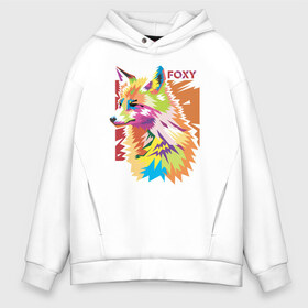 Мужское худи Oversize хлопок с принтом Foxy в Петрозаводске, френч-терри — 70% хлопок, 30% полиэстер. Мягкий теплый начес внутри —100% хлопок | боковые карманы, эластичные манжеты и нижняя кромка, капюшон на магнитной кнопке | Тематика изображения на принте: fox | волк | воротник | животное | заяц | зверь | колобок | лис | лиса | лисица | мех | обман | оранжевый | охота | патрикеевна | плутовка | рыжая | хвост | хитрая | хитрость | хищник