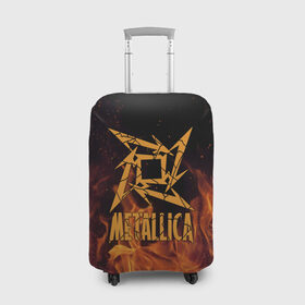 Чехол для чемодана 3D с принтом Metallica в Петрозаводске, 86% полиэфир, 14% спандекс | двустороннее нанесение принта, прорези для ручек и колес | m | metallica | группа | джеймс хэтфилд | кирк хэмметт | ларс ульрих | метал | металика | металлика | миталика | музыка | роберт трухильо | рок | трэш | трэшметал | хард | хардрок | хеви | хевиметал