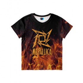 Детская футболка 3D с принтом Metallica в Петрозаводске, 100% гипоаллергенный полиэфир | прямой крой, круглый вырез горловины, длина до линии бедер, чуть спущенное плечо, ткань немного тянется | m | metallica | группа | джеймс хэтфилд | кирк хэмметт | ларс ульрих | метал | металика | металлика | миталика | музыка | роберт трухильо | рок | трэш | трэшметал | хард | хардрок | хеви | хевиметал