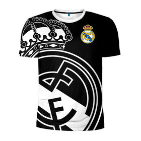 Мужская футболка 3D спортивная с принтом Real Madrid Exclusive в Петрозаводске, 100% полиэстер с улучшенными характеристиками | приталенный силуэт, круглая горловина, широкие плечи, сужается к линии бедра | 2019 | мадрид | реал | форма | эксклюзив