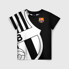 Детская футболка 3D с принтом Barcelona Exclusive в Петрозаводске, 100% гипоаллергенный полиэфир | прямой крой, круглый вырез горловины, длина до линии бедер, чуть спущенное плечо, ткань немного тянется | 2019 | барселона | фк | форма | эксклюзив