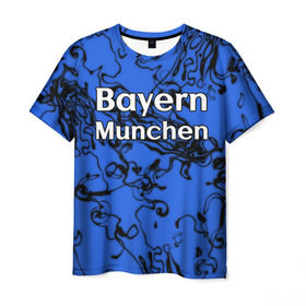 Мужская футболка 3D с принтом Бавария Мюнхен в Петрозаводске, 100% полиэфир | прямой крой, круглый вырез горловины, длина до линии бедер | белый | германия | игра | красный | лига | мюнхен | мяч | сборная | форма | футбол | чемпион