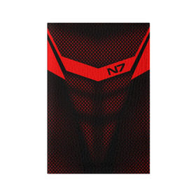 Обложка для паспорта матовая кожа с принтом Mass Effect N7 в Петрозаводске, натуральная матовая кожа | размер 19,3 х 13,7 см; прозрачные пластиковые крепления | andromed | effect | n7 | альянс | ефект | игра | компьютерная | мас | масс | н7 | онлайн | программа | профессиональный военный код | сокрушитель n7 | фурия n7