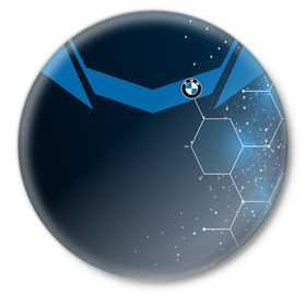 Значок с принтом BMW SPORT в Петрозаводске,  металл | круглая форма, металлическая застежка в виде булавки | auto | bmw | color | logo | sport | авто | автомобиль | автомобильные | бмв | бренд | геометрия | лого | логотип | марка | соты | спорт | узор