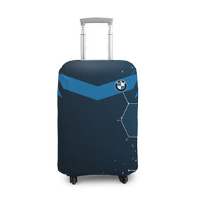 Чехол для чемодана 3D с принтом BMW SPORT в Петрозаводске, 86% полиэфир, 14% спандекс | двустороннее нанесение принта, прорези для ручек и колес | auto | bmw | color | logo | sport | авто | автомобиль | автомобильные | бмв | бренд | геометрия | лого | логотип | марка | соты | спорт | узор