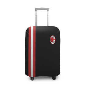 Чехол для чемодана 3D с принтом AC Milan в Петрозаводске, 86% полиэфир, 14% спандекс | двустороннее нанесение принта, прорези для ручек и колес | football | italia | logo | milan | sport | италия | лого | милан | спорт | фк | футбол | футбольный клуб