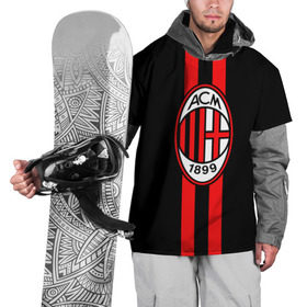Накидка на куртку 3D с принтом AC Milan FC в Петрозаводске, 100% полиэстер |  | football | italia | logo | milan | sport | италия | лого | милан | спорт | фк | футбол | футбольный клуб
