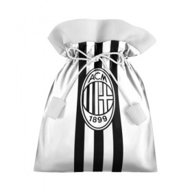 Подарочный 3D мешок с принтом FC Milan Black&White в Петрозаводске, 100% полиэстер | Размер: 29*39 см | 