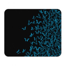 Коврик прямоугольный с принтом Синие бабочки в Петрозаводске, натуральный каучук | размер 230 х 185 мм; запечатка лицевой стороны | бабочка | мотылек | насекомые | синий