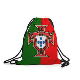Рюкзак-мешок 3D с принтом Сборная Португалии флаг в Петрозаводске, 100% полиэстер | плотность ткани — 200 г/м2, размер — 35 х 45 см; лямки — толстые шнурки, застежка на шнуровке, без карманов и подкладки | Тематика изображения на принте: португалия | футбол