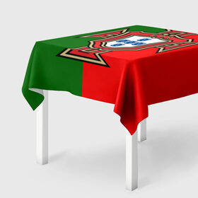 Скатерть 3D с принтом Сборная Португалии флаг в Петрозаводске, 100% полиэстер (ткань не мнется и не растягивается) | Размер: 150*150 см | португалия | футбол