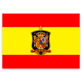 Поздравительная открытка с принтом Сборная Испании флаг в Петрозаводске, 100% бумага | плотность бумаги 280 г/м2, матовая, на обратной стороне линовка и место для марки
 | испания | футбол