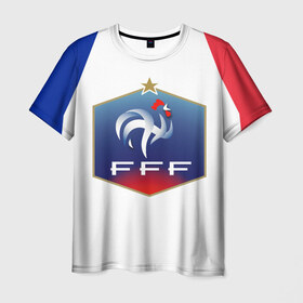 Мужская футболка 3D с принтом Сборная Франции в Петрозаводске, 100% полиэфир | прямой крой, круглый вырез горловины, длина до линии бедер | france | франция