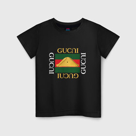 Детская футболка хлопок с принтом Гусли в Петрозаводске, 100% хлопок | круглый вырез горловины, полуприлегающий силуэт, длина до линии бедер | gucci | gucli | gusli | гучи | гуччи