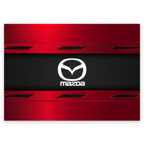 Поздравительная открытка с принтом MAZDA SPORT в Петрозаводске, 100% бумага | плотность бумаги 280 г/м2, матовая, на обратной стороне линовка и место для марки
 | Тематика изображения на принте: auto | car | mazda | автомобиль | мазда | марка